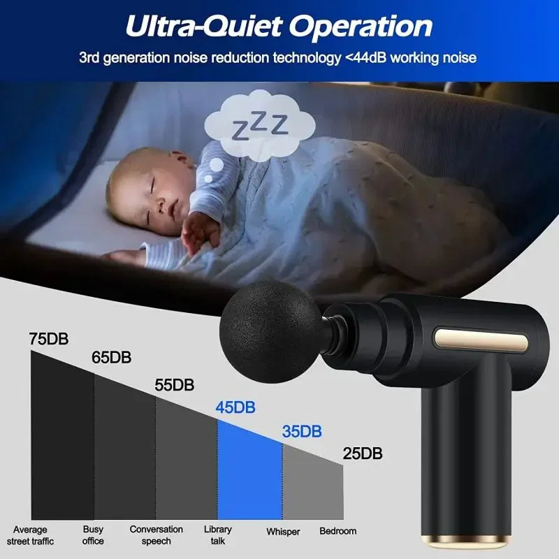 2024 portable fascia gun body back neck leg electric frequency impact massager USB charging handheld impact massager