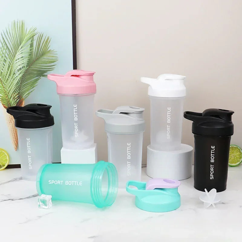 NEW Portable 300ml Protein Powder Shaker Bottle Leak Proof Water Bottle for Gym Outdoor Fitness Training Sport Mixing Cup Scale
