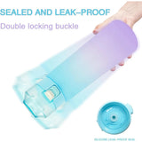 650ML Sports Air Water Bottle BPA Free, Fruit Scent Pods Air Flavor Caps,Leak Proof Sports Water Cup for Outdoor Running Gym