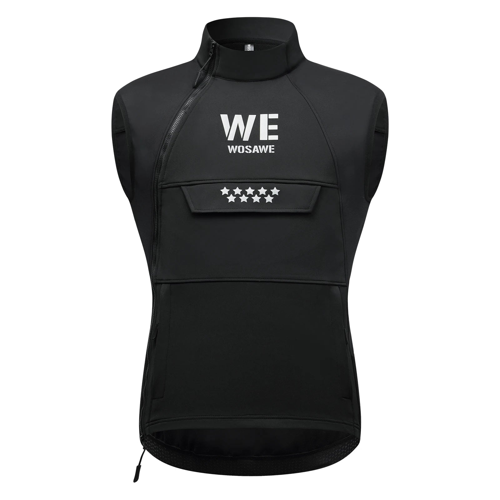 WOSAWE Multi-Pocket Men's Motorcycle Vest Sleeve-Less Jacket Motorcycle Rider Vest Reflective Warm Motorcycle Off Road Vest