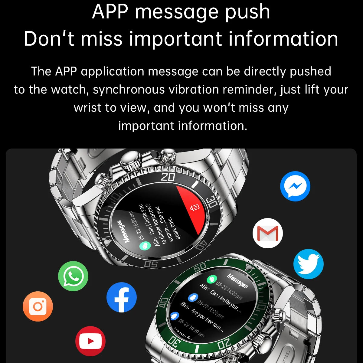 Innovative Business Smartwatch Luxury Design Fitness Tracker Bluetooth Call Heart Rate Sleep Monitor Smart Watch for Android iOS
