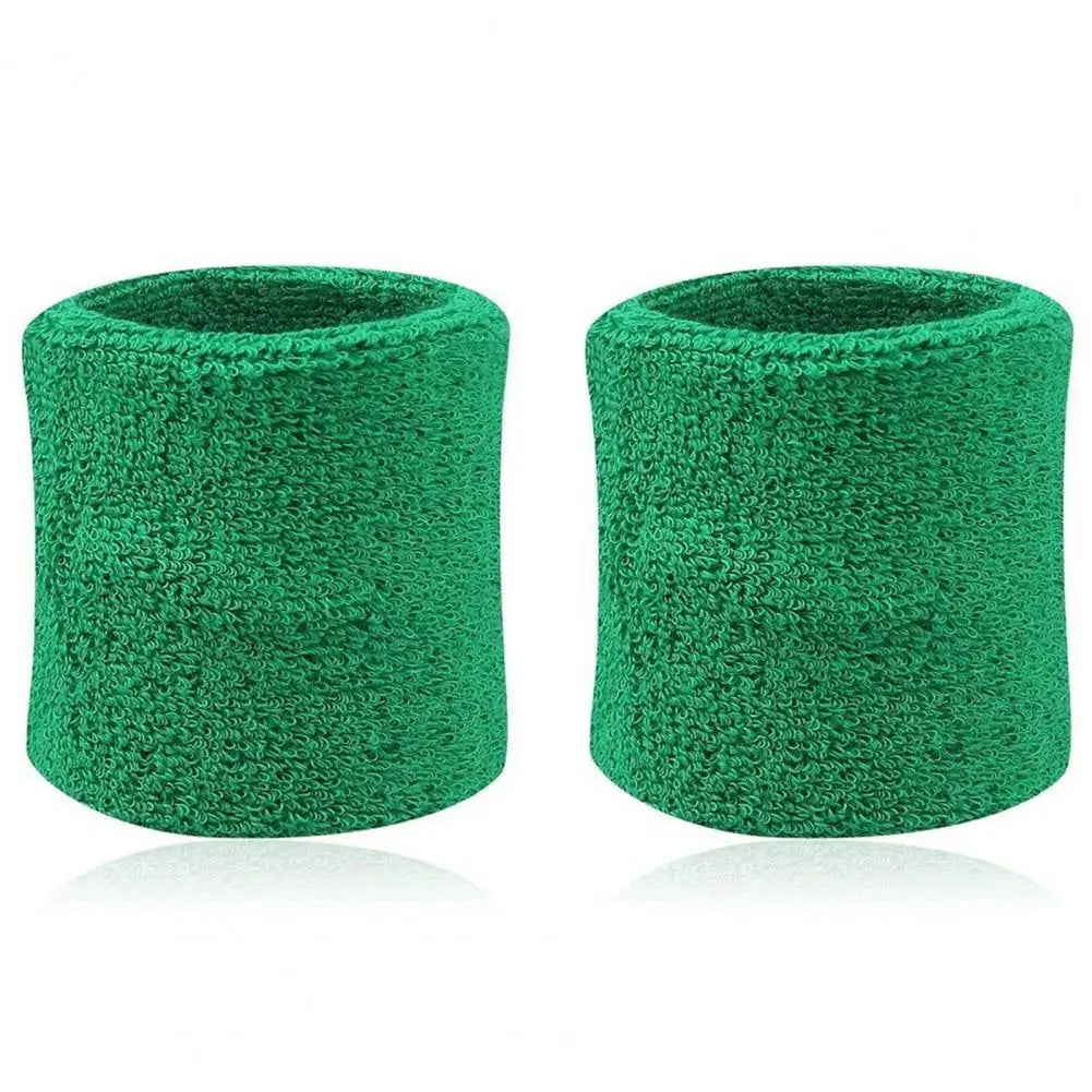 2Pcs Wrist Sweatband Tennis Sports Wristband Volleyball Gym Elastic Brace Support Sweat Band Towel Bracelet Quick Dry Sweatband