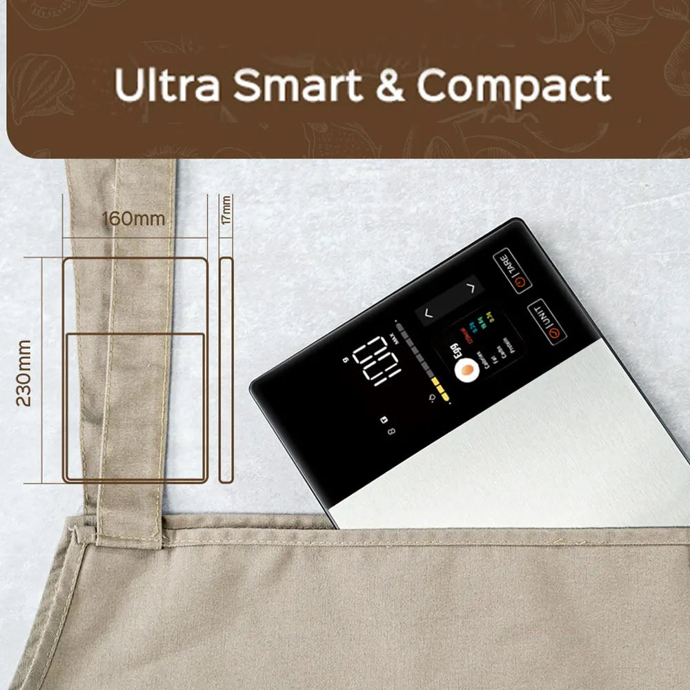 Digital Nutrition Scale Stainless Steel Smart Kitchen Scale Calorie Tracking Support Phone App
