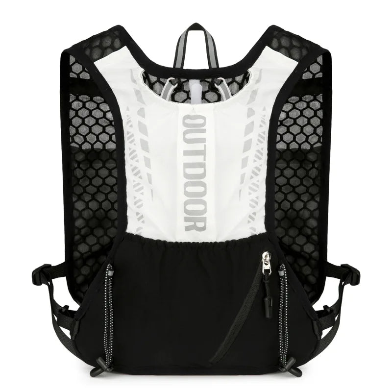 Reflective Running Hydration Vest Cycling Backpack for Outdoor Sports Climbing Hiking Mtb Road Bike - Adjustable Vest Bag