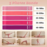 Pilates 11-Piece Set, Includes 13inch Magic Rings, Pilates Ring Ball Set (with 5 Resistance Bands), Yoga Block, Resistance Bands, Convenient Home Fitness Set
