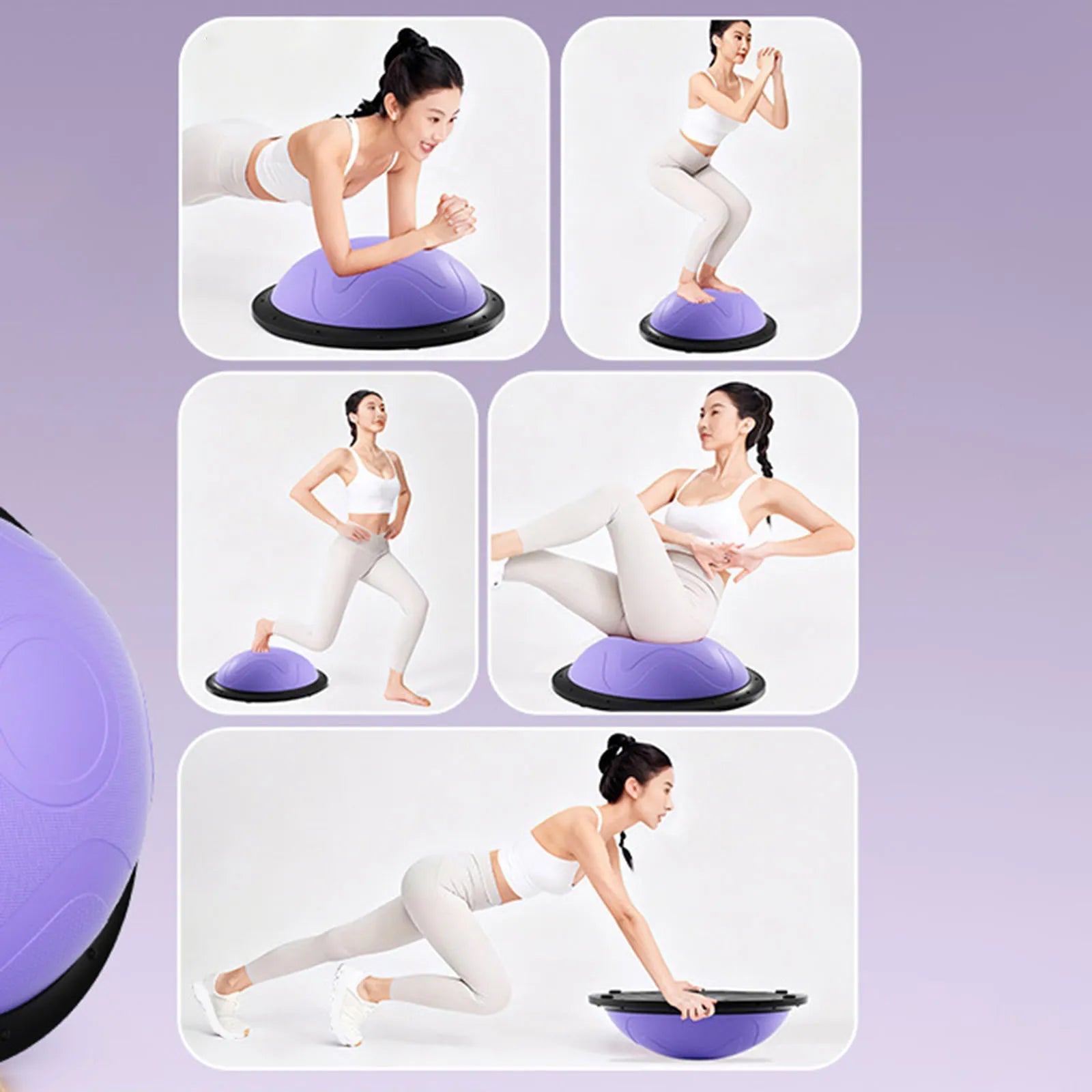Balance Ball Trainer Multipurpose Half Ball Balancing Core Exercise Equipment for Home Gym Planks Exercise Fitness Training