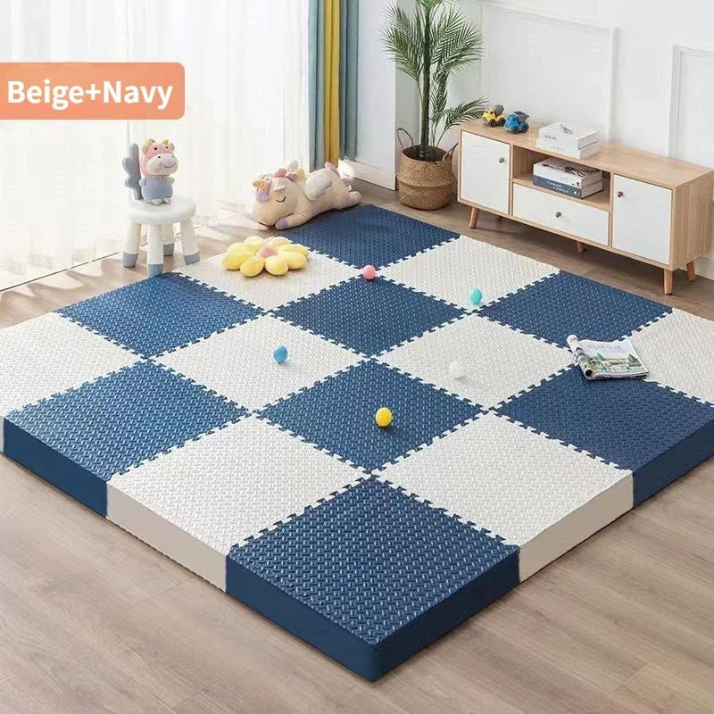 30*30cm Thicken Sports Gym Mat Protection EVA Leaf Grain Floor Mats Yoga Fitness Non-Slip Splicing Rugs Shock Room