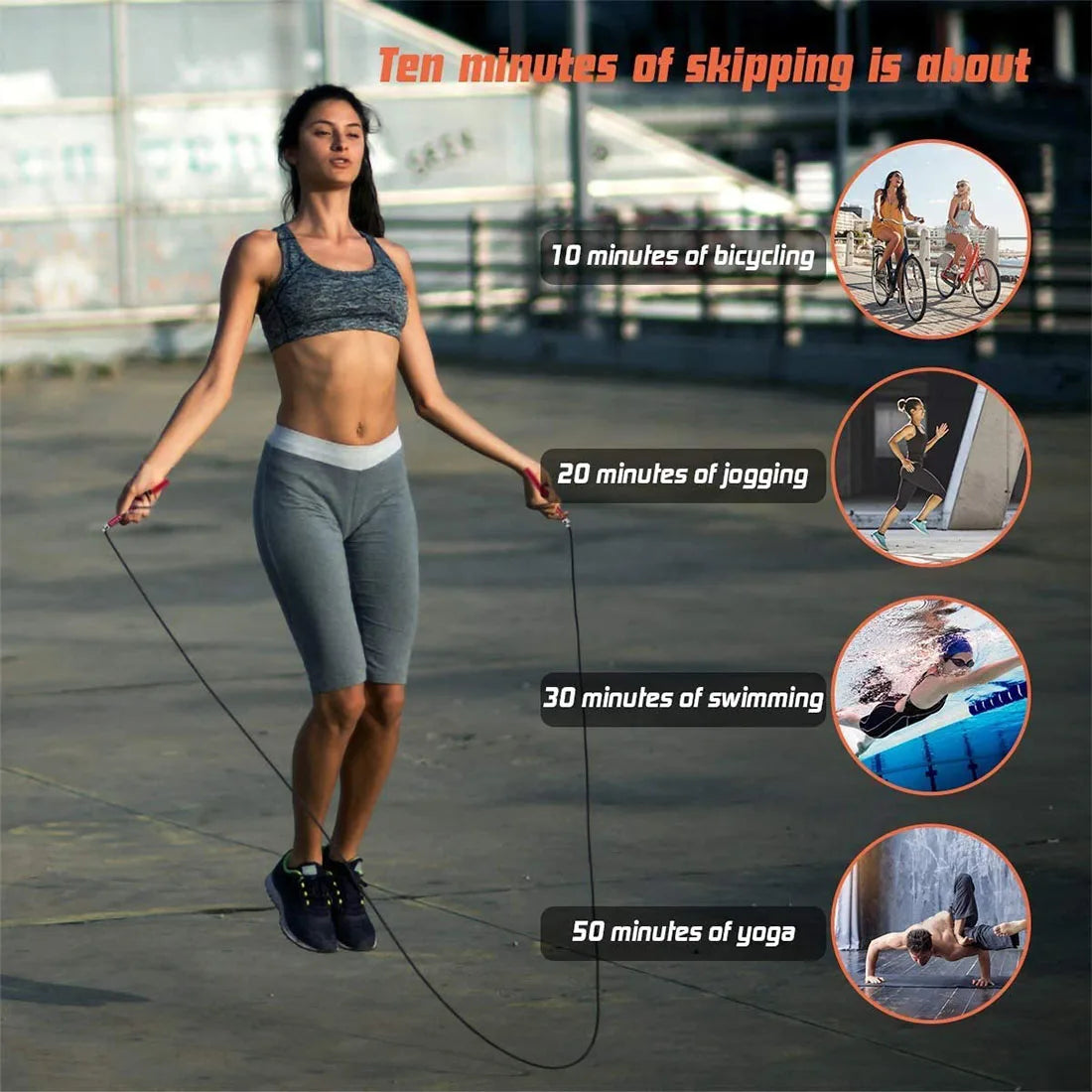 Men Women Speed Jump Rope Kids Skipping Rope Gym Workout Equipment Steel Wire Bearing Adjustable Fitness MMA Training