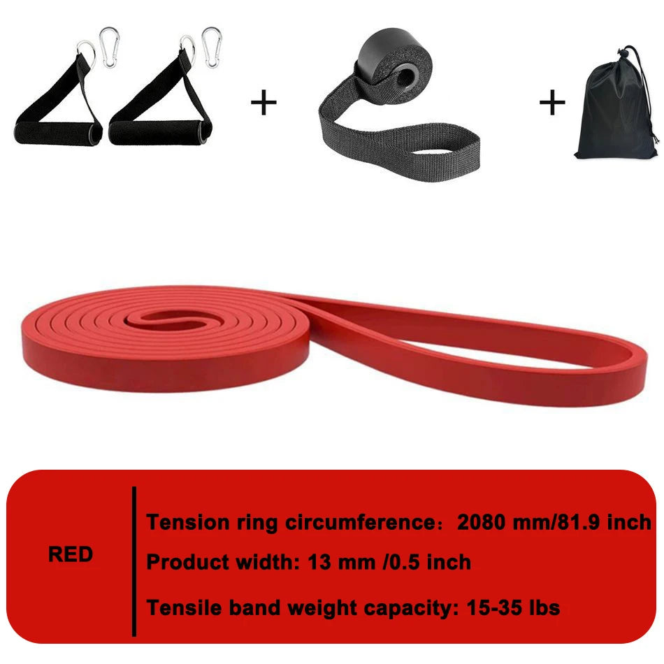 WOSWEIR-Elastic Training Gum Resistance Bands Gym Home Fitness Expander Yoga Pull Up Assist Rubber Crossfit Workout Equipment