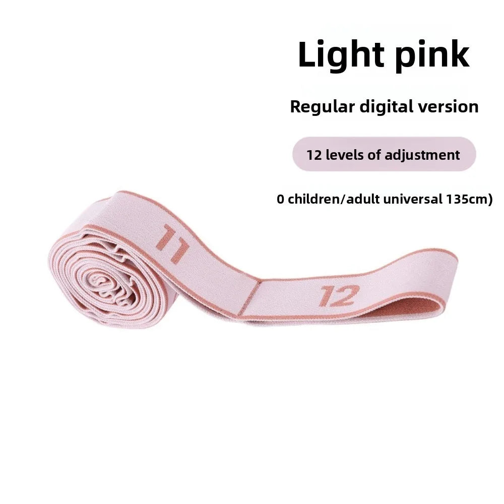 8/10/12 Grid Yoga Stretch Band Flexible Adjustable Digital Resistance Band Multi-stage Stretching Training Belt