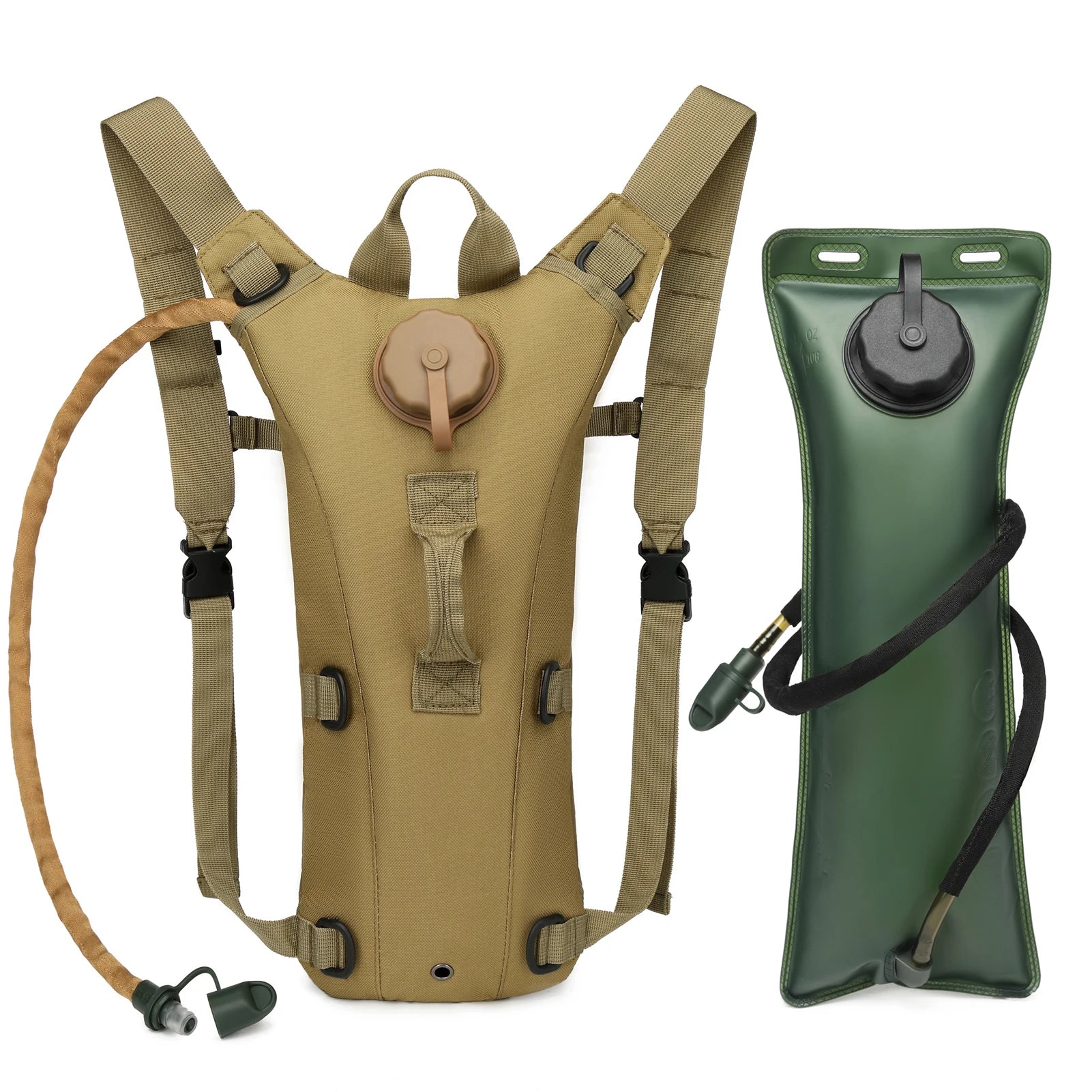 Sport Hydration Pack Backpack Water-proof Nylon Water Bag with 3 Liter Bladder for Hiking Cycling Climbing