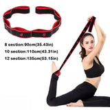 8/10/12 Grid Yoga Stretch Band Flexible Adjustable Digital Resistance Band Multi-stage Stretching Training Belt