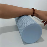Premium Hexagon Pattern Yoga Roller – EVA Foam Massage Stick for Pilates & Home Workouts 29.5cm Length