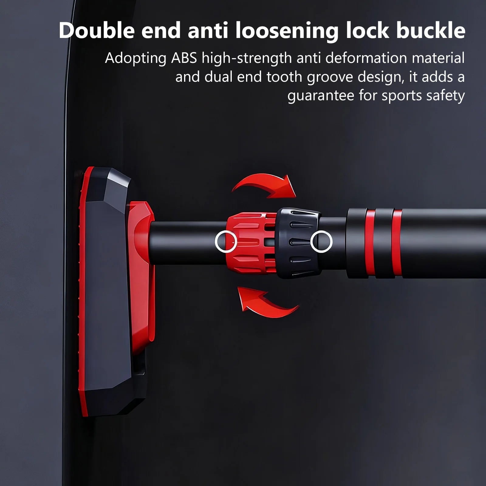 Door Horizontal Bars 90-120cm Adjustable Pull Up Bars Weight Bearing 400kg Non Perforated Indoor Wall Horizontal Bar with Locking Mechanism Upper Body Workout Bar for Home Gym Fitness