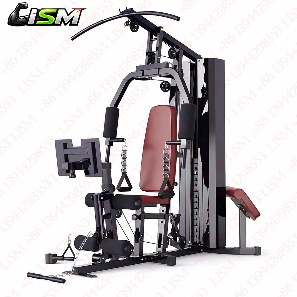 148LB Multifunctional Home Gym Full Body Workout Equipment Cable Pulley System Strength Training Fitness Exercise Machine Set