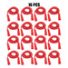 16 Pcs Red