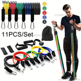 11 Piece Set Of Muscle Training Straps, Multifunctional Fitness Tension Strap, Fitness Tension Training Harness, Elastic Rope