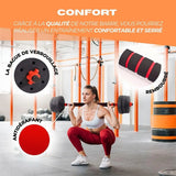 Dig Together, Adjustable dumbbells 20 kg, 2in1 Men's and Women's Danger BodyBuilding Kit, Black Red/Black