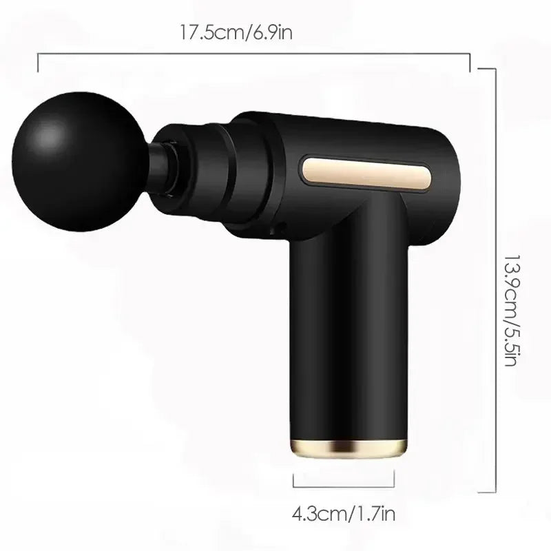 2024 portable fascia gun body back neck leg electric frequency impact massager USB charging handheld impact massager
