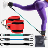 Ankle Straps Resistance Bands Set Fitness Workout Exercise Equipment Ankle Weight Yoga Elastic Fitness Band For Gym Man Woman
