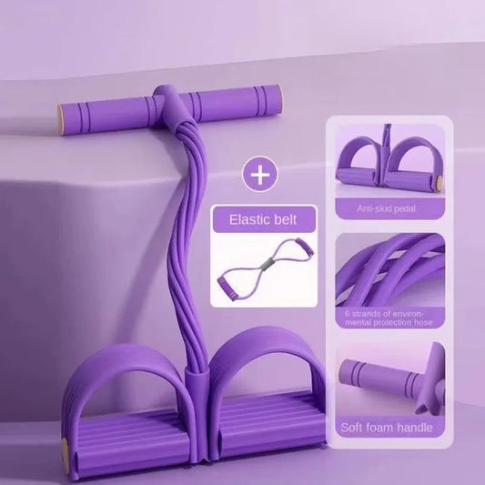 New 6-Tube Resistance Bands Set with Foam Sport At Home Yoga Elastic Band Shoulder Opening TPE Yoga Pedal Puller for Abdomen Arm