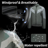 WOSAWE Reflective Cycling Jacket Winter Autumn Bicycle Windbreaker Bike Soft Windproof Waterproof Motorbike Jacket Men Coat