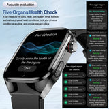 New ECG Smart Watch Men Women, Health Diagnosis, Organ Monitoring, Body Analysis, Blood Pressure, Blood Oxygen, Blood Fat, Uric Acid, Temperature Monitor, Bluetooth Call, Waterproof Fitness Tracker, Sports Smartwatch