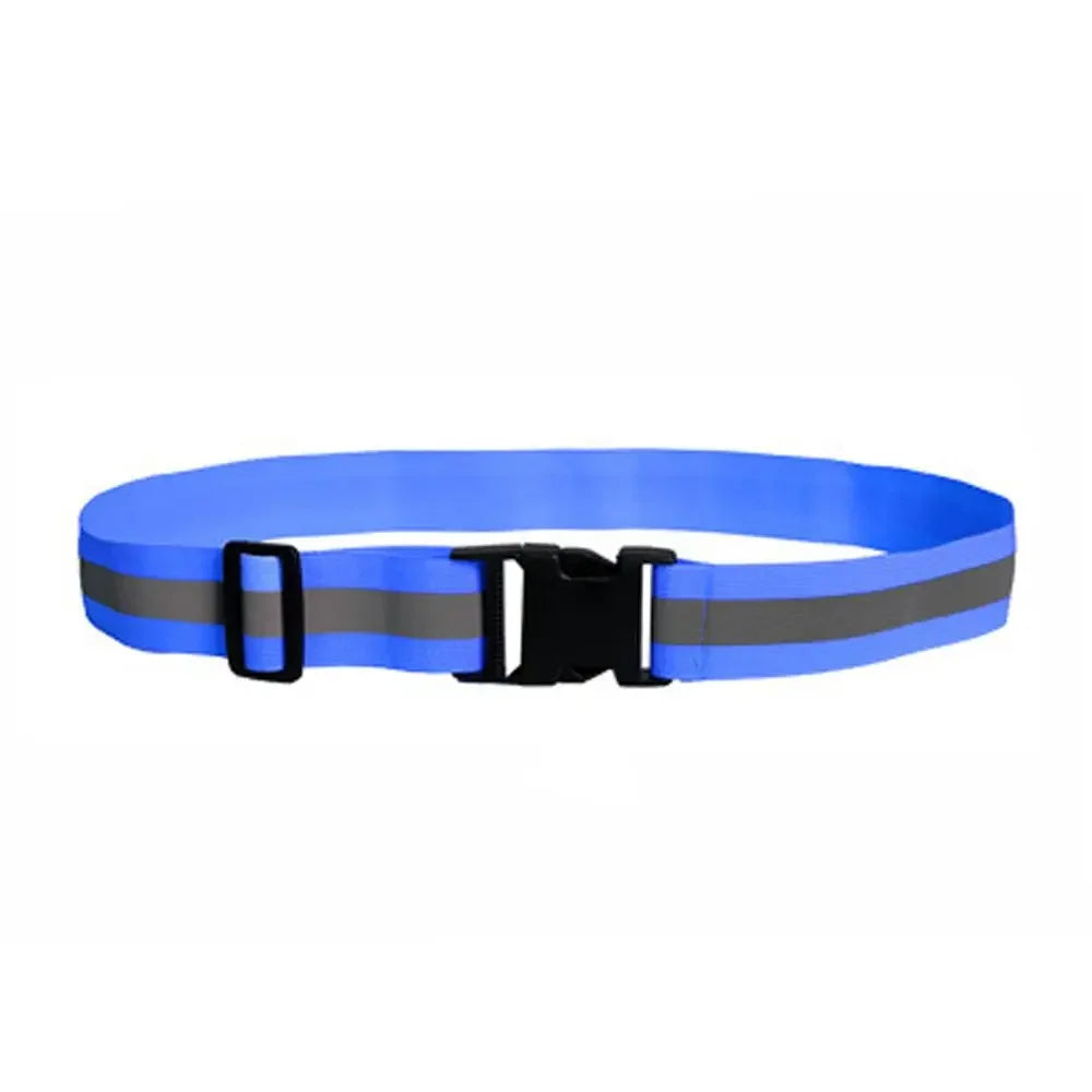 4*105cm Adjustable Reflective Belt Waist Strap High Visibility Safety Reflective Gear Belt Reflective Cycling Walking Running