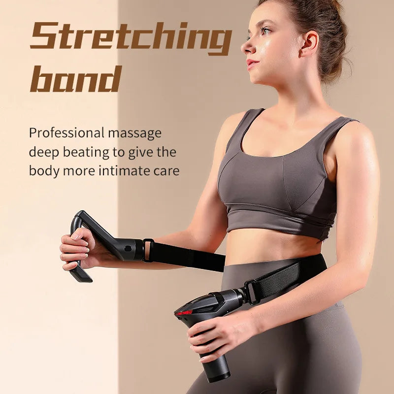 Hot Selling Multifunctional Muscle Relaxation Long-handle Massage Gun Remission Deep Tissue Percussion Body Electric Massage Gun