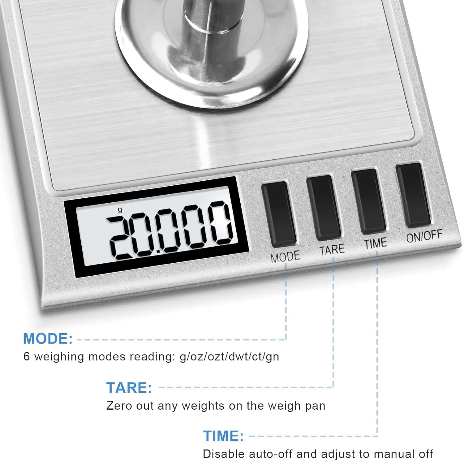 Smart Weigh GEM20 High Precision Digital Milligram Scale 50 x 0.001g Reloading, Jewelry and Gems Scale