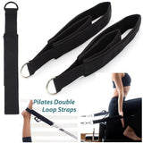 1PC Double Ring Elastic Yoga Pilates Bed Exercise Accessory Ankle Buckle Pilates Stretch Strap Resistance Band Elastic Cord