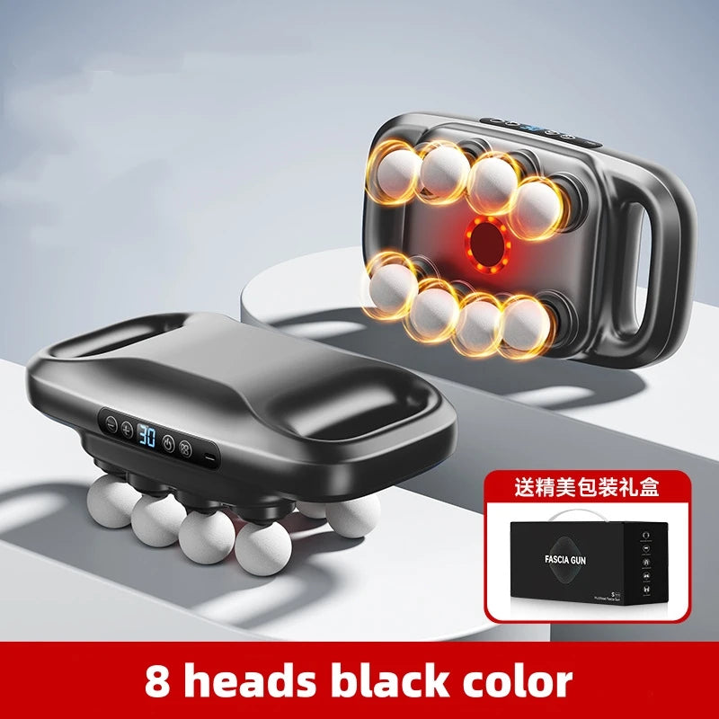 Deep Tissue Percussion Massage Gun Set with 30 Intensities Quiet Muscle Massager for Back Shoulders Legs Pain Relief