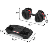 24KG Adjustable Dumbbells Set 2.5KG-24KG Weight Strength Training Fitness Workouts GYM Home Equipment For Exercise Health