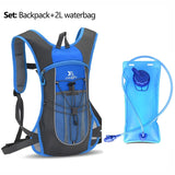 Sports Backpack Water Bag Set 2Liters Outdoor Hiking Waterbag Rucksack Cycling Water Bladder Knapsack Refill Hydration Bag Pack