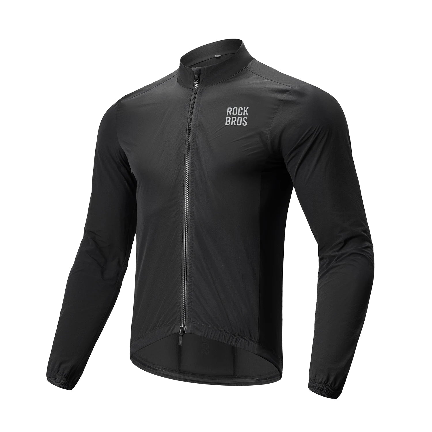 ROCKBROS Cycling Jacket Lightweight Windproof Clothing Long-sleeved Bike Windbreaker Reflective Breathable Jacket EUR Size