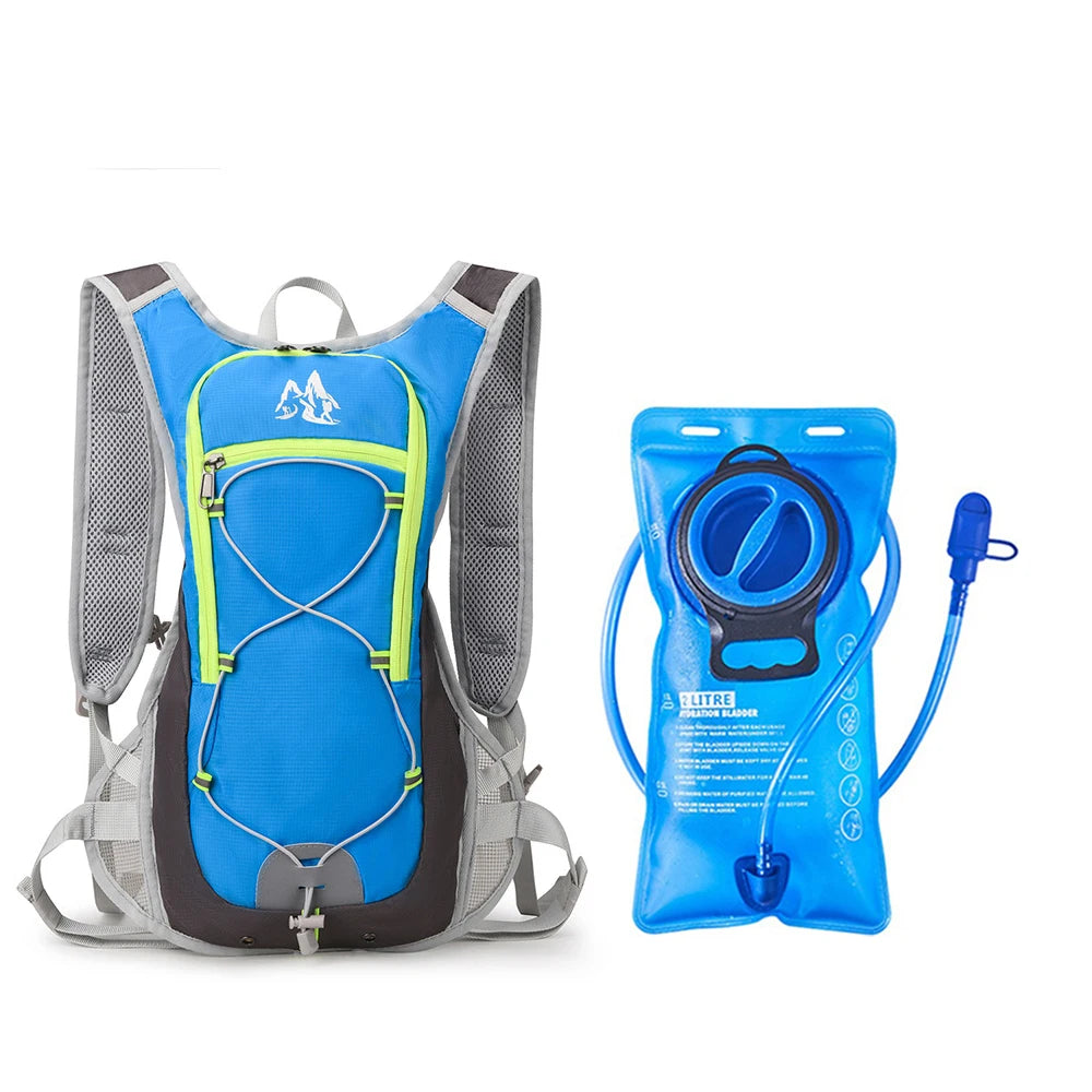 Sports Backpack Water Bag Set 2Liters Outdoor Hiking Waterbag Rucksack Cycling Water Bladder Knapsack Refill Hydration Bag Pack
