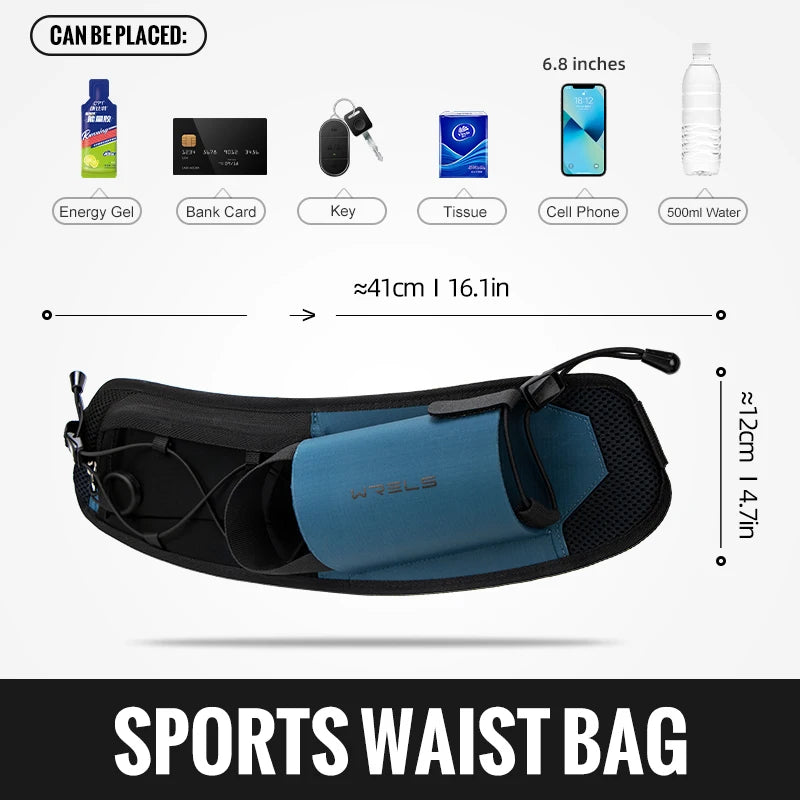 Running Waist Bag Lightweight Hydration Sport Belt Bag Adjustable Hiking Cycling Bottle Bag Fanny Pack Trail Running Bag