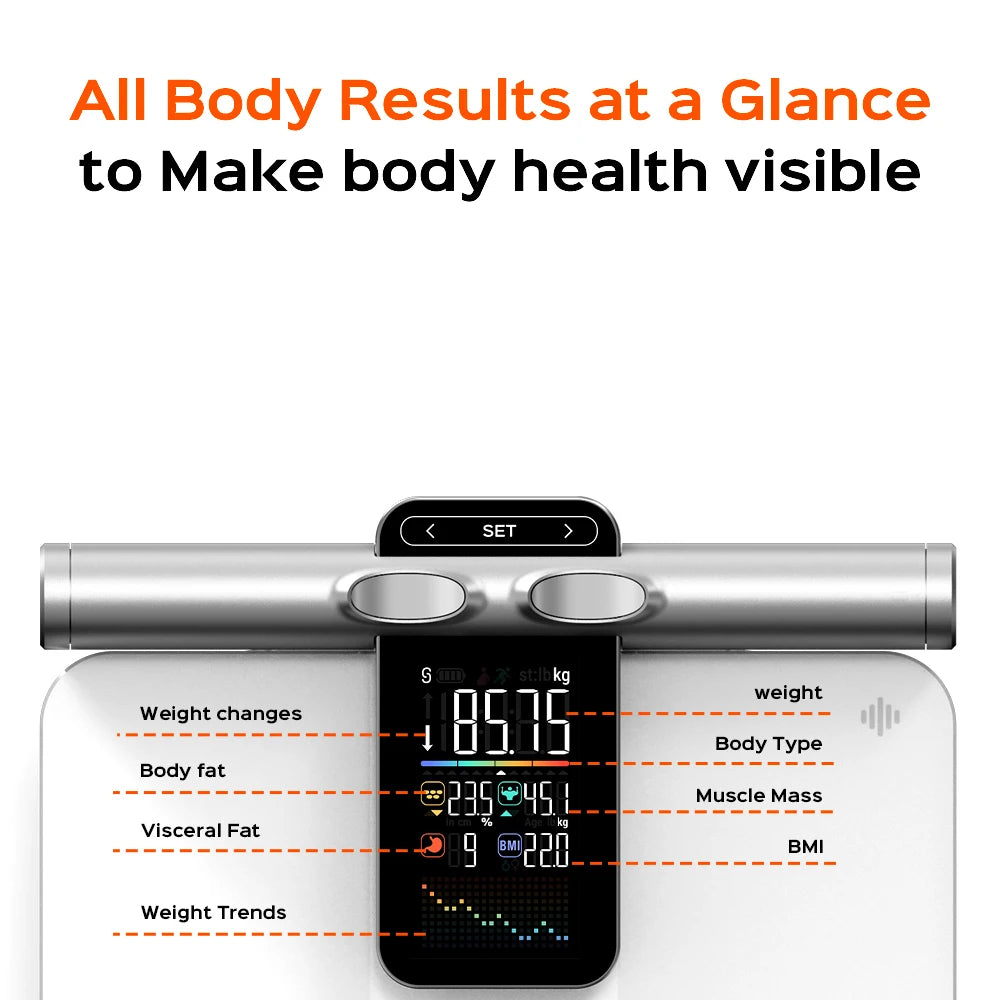 2025 New Offline Measurement Function Body Scale Body Fat Meter Body Composition Analyzer Smart Weight Scale Body Fat Scale