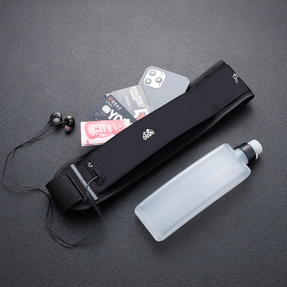 Running Belt Waist Bag with Water Bottle Women Sports Fanny Pack Men Phone Pouch Jogging Gym Bags Hydration Run Accessories