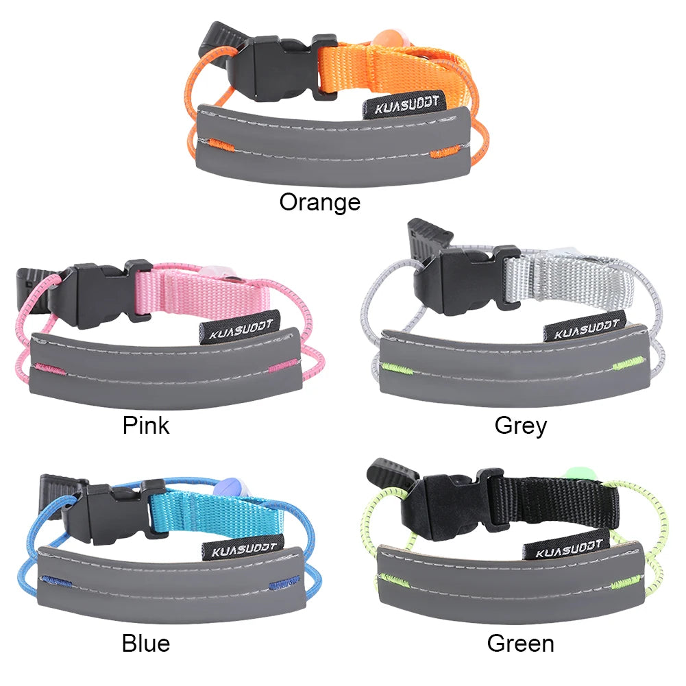 Reflective Cycling Pants Cuff Band High Visibility Bicycle Trouser Bands Adjustable for Night Walking Cycling Running