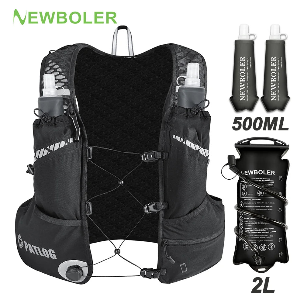 NEWBOLER 8L Outdoor Trail Running Backpack Ultralight Women Men Run Race Hydration Vest Marathon Bike Bag for Marathon Hiking