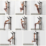 Wall-Mounted Climbing Frame with Pull-up and Dip Bars – 86.6-Inch Indoor Climbing Rack, Wall-Mountable – Adult Wooden Climbing W
