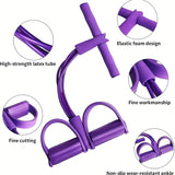 6-Tube Elastic Yoga Pedal Puller, Resistance Band for Abdomen Waist Arm Leg Stretching, Fitness Workout Equipment