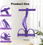 Puller Resistance Bands, 6 Tubes Elastic Yoga Pedal Puller Resistance Bands for Abdominal Waist Arm Leg Stretching Slimming Trai