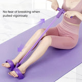 6-Tube Elastic Yoga Pedal Puller, Resistance Band for Abdomen Waist Arm Leg Stretching, Fitness Workout Equipment