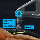 Mini Triangle Massage Gun, 9 Speeds Electric Fascia Massager with 9 Heads, 1500mAh Quiet Deep Tissue Muscle Relaxation Device