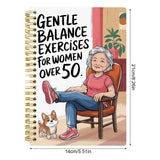 Yoga Notebook For Elderly Chair Design Paper Spiral Binding Portable For Yoga Classes Daily Notes Health Tracking Journals