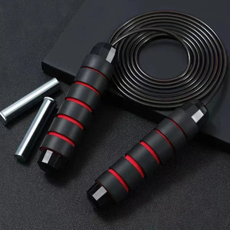 Professional Weighted Jump Rope for Training, Adjustable Length Skipping Rope with Durable Cable for Boxing Gym Home Workout