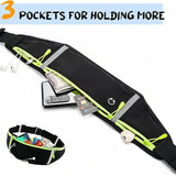 Slim-Fit Running Belt, Men's and Women's Fitness Waist Bag, Mobile Phone Holder Sports Waist Bag, for Running, Walking, Cycling, Camping, Gym