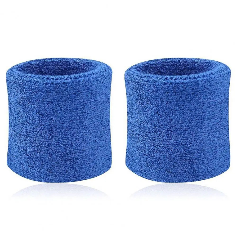 2Pcs Wrist Sweatband Tennis Sports Wristband Volleyball Gym Elastic Brace Support Sweat Band Towel Bracelet Quick Dry Sweatband